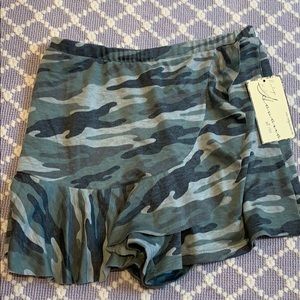 Olive camo ruffled skirt by vintage Havana